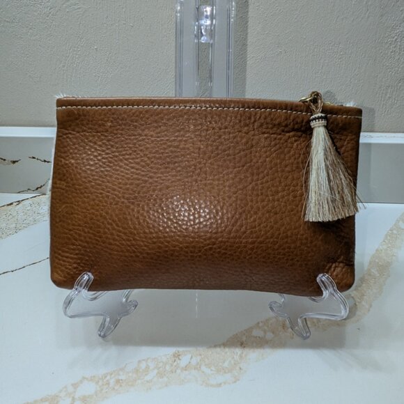 Jackson Hole CopperDot cowhide clutch. EUC!